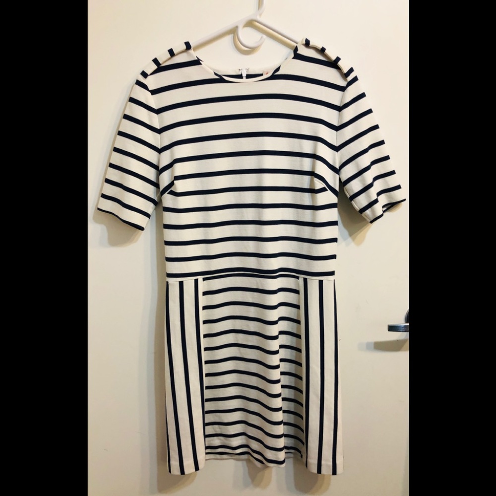 Brooks Brothers Striped Short Sleeve Dress LARGE